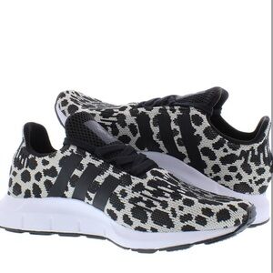 Adidas Originals Womens Swift Run Shoes Sneaker, Cheetah Print